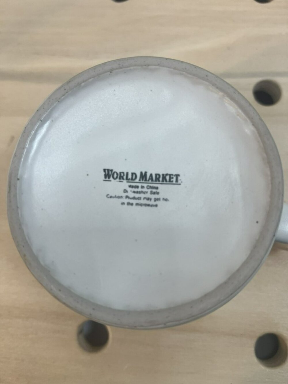 World Market White Ridged Sunset Mug Boho Coffee Cup - Picture 5 of 5